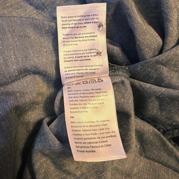 Tentree women's long sleeve jean button shirt size medium - Picture 4 of 5
